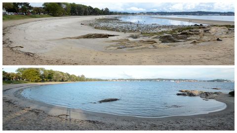 Praia Xardín, en Boiro.