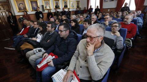 Asistentes a la última edición de las Xornadas Técnicas de Difusión do Sector Pesqueiro, celebrada en el 2019 en la cofradía de Celeiro