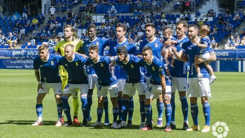 Alineación del Real Oviedo ante el Cartagena