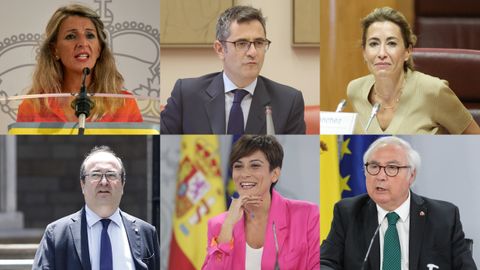 Yolanda Díaz, Félix Bolaños, Raquel Sánchez, Miquel Iceta, Isabel Rodríguez y Manuel Castells participarán en la mesa de diálogo de Cataluña