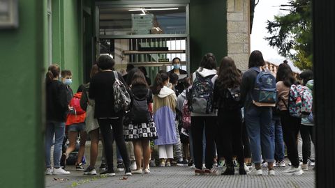 Primer día de clase el pasado curso 2020/21 en el IES Canido de Ferrol