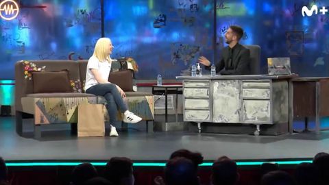 Susana Rodríguez y David Broncano al comienzo de la entrevista