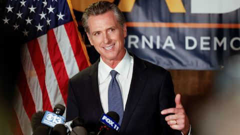 El gobernador de California, Gavin Newsom.