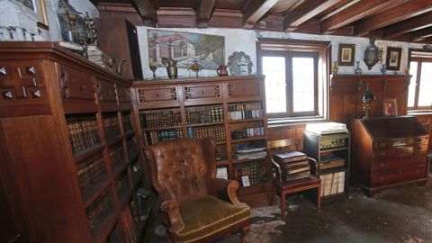 Uno de los salones del pazo de A Parda