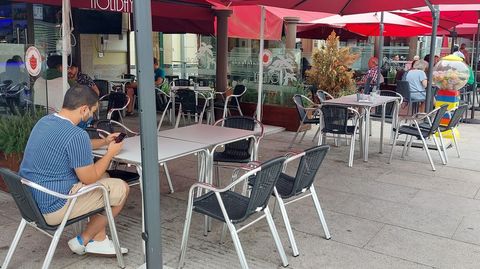 Terrazas en la Compañía, durante la aplicación del máximo nivel de restricciones