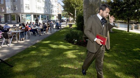 Yago Espasandín, caracterizado de Eduardo Pondal
