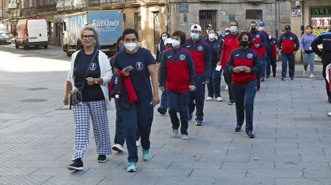 SALIDA DE LA CAMINATA “PROTEGEMOS LOS CAMINOS”, CON REPRESENTANTES DE LA POLICÍA NACIONAL Y DE LA ASOCIACIÓN DE DISCAPACITADOS INTEÑECTUALES VIRGEN DE LA O-MENDEZ NUÑEZ