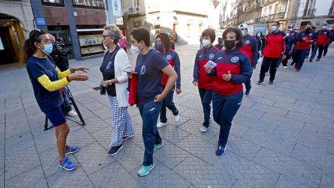 SALIDA DE LA CAMINATA “PROTEGEMOS LOS CAMINOS”, CON REPRESENTANTES DE LA POLICÍA NACIONAL Y DE LA ASOCIACIÓN DE DISCAPACITADOS INTEÑECTUALES VIRGEN DE LA O-MENDEZ NUÑEZ