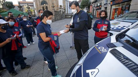 SALIDA DE LA CAMINATA “PROTEGEMOS LOS CAMINOS”, CON REPRESENTANTES DE LA POLICÍA NACIONAL Y DE LA ASOCIACIÓN DE DISCAPACITADOS INTEÑECTUALES VIRGEN DE LA O-MENDEZ NUÑEZ