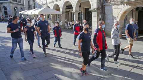 SALIDA DE LA CAMINATA “PROTEGEMOS LOS CAMINOS”, CON REPRESENTANTES DE LA POLICÍA NACIONAL Y DE LA ASOCIACIÓN DE DISCAPACITADOS INTEÑECTUALES VIRGEN DE LA O-MENDEZ NUÑEZ