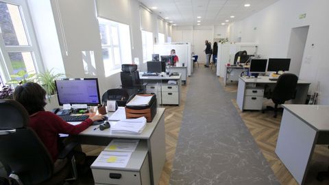 Visita del presidente de la Diputación de Lugo a la reforma integral del edificio