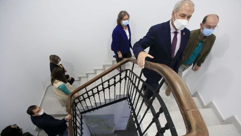 Visita del presidente de la Diputación de Lugo a la reforma integral del edificio