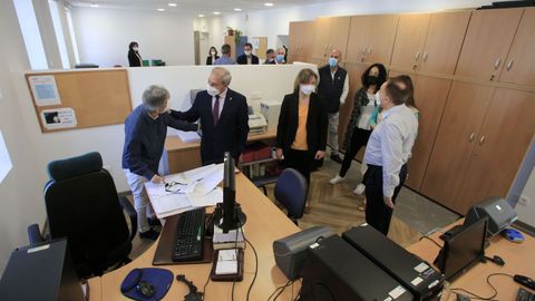 Visita del presidente de la Diputación de Lugo a la reforma integral del edificio
