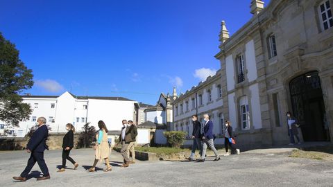 Visita del presidente de la Diputación de Lugo a la reforma integral del edificio