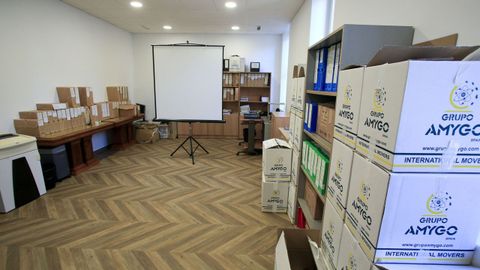 Visita del presidente de la Diputación de Lugo a la reforma del Fogar de Santa María
