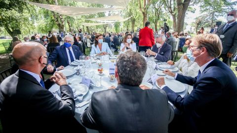 Teresa Ribera, el lunes, durante una comida con directivos de compañías eléctricas