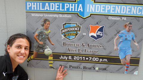 Vero Boquete, cuando estuvo en Philadelphia Independence (2011)