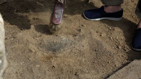 La huella que dejaron los crisoles, las vasijas en las que vertían el hierro fundido