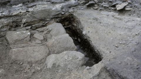 Restos encontrados en el Carril dos Fornos