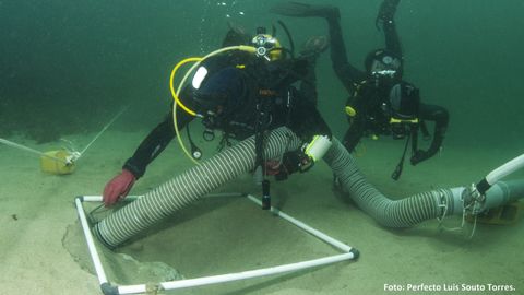 La Federación Española de Actividades Subacuáticas (Fedas) utilizó sofisticados sistemas de sondeo y búsqueda en su más reciente campaña arqueológica en la ría de Viveiro