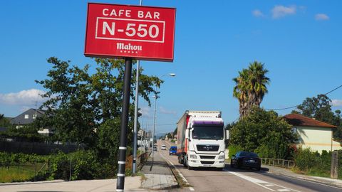 Un tramo de la N-550 muy cerca de Tui