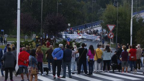 Manifestación en Monte Porreiro (Pontevedra) contra el plan del Concello para restringir el tráfico