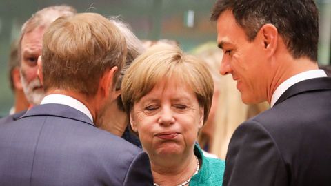 Angela Merkel y Pedro Sánchez, en una imagen de junio del 2018