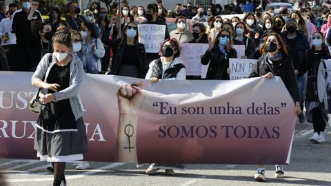 El pasado mes de abril San Cibrao (Cervo), donde se grabaron las imágenes durante la Maruxaina del 2019, acogió una protesta contra el archivo provisional de una causa que ha generado una fuerte contestación social