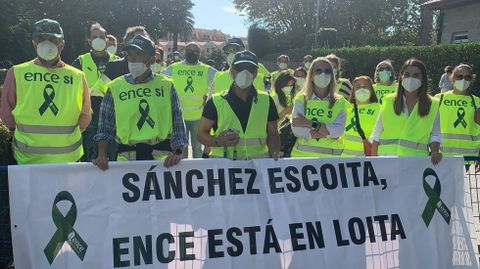 Movilización de trabajadores de Ence en A Toxa