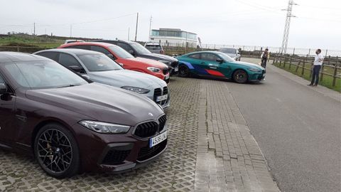 Varios de los modelos de la gama M de BMW que fue presentada recientemente por Triocar en Gijn.