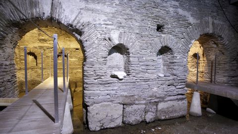 Termas romanas en el interior de un balneario en Lugo.