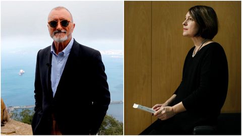 Los escritores Arturo Pérez-Reverte y Clara Usón