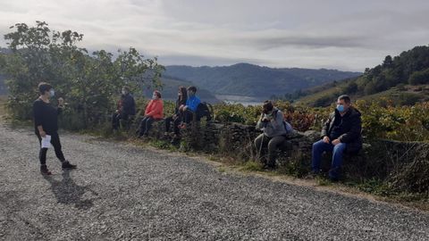 Participantes en un recorrido organizado en Taboada el año pasado, antes de la cancelación del programa