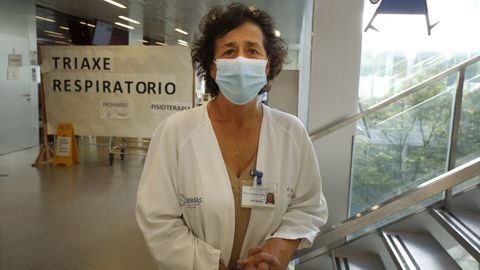 A enfermeira Chelo Rodríguez, que foi coordinadora de vacinación contra o covid no recinto feiral de Pontevedra