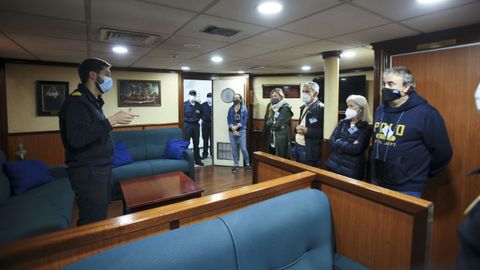 Cámara de oficiales en la fragata Álvaro de Bazán