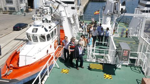 Imagen de archivo de una visita de expertos en seguridad marítima al buque-hospital Juan de la Cosa