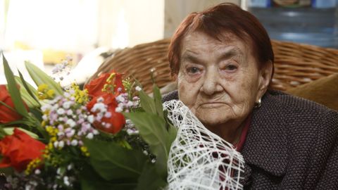 Guillermina Fraga celebró junto a los suyos su 105 aniversario