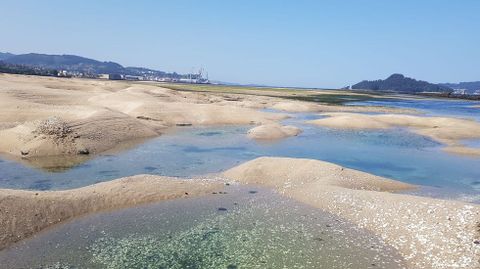 Rebaje de la arena de los restos del lombo realizados en el verano del 2021