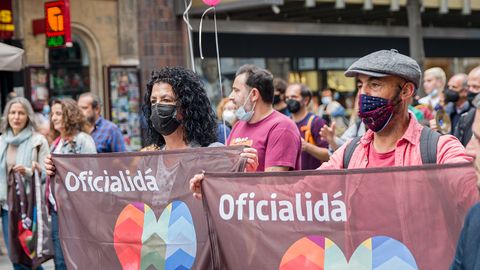 Manifestación por la oficialidad del asturiano
