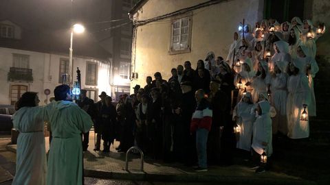 Recreación de la Santa Compaña en Melide.