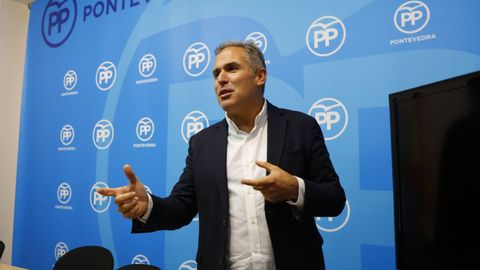 Rafa Domínguez, este sábado, es el portavoz municipal del PP de Pontevedra