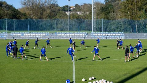 Entrenamiento del Oviedo en El Requexón
