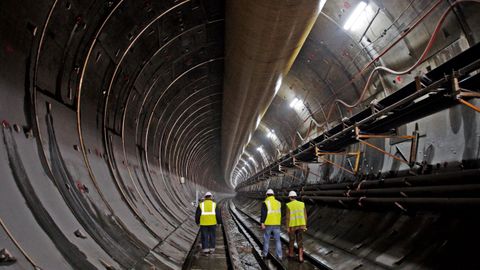 Imagen del túnel de As Maceiras del 2010, cuando aún estaba en obras