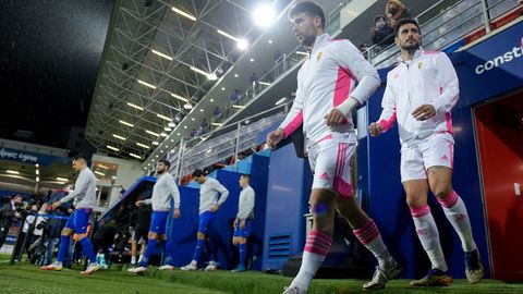 Jimmy y Costas, antes del Eibar-Real Oviedo