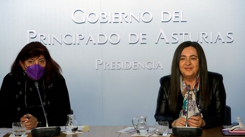 La directora general de Igualdad, Nuria Varela, junto a la coordinadora del Centro de Crisis para Víctimas de Agresiones Sexuales, Victoria Carbajal.