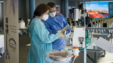 Máquina de persufión de órganos para trasplante en el Congreso Nacional de Cirugía de A Coruña, en Palexco