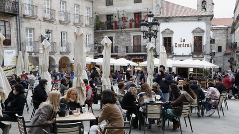 Plaza de la Constitución, en el Casco Vello de Vigo.