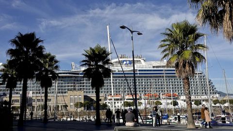 Crucero atracado en el Muelle de Transatlántico.
