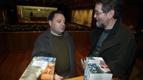 Darío Xohán Cabana con Xosé Miranda no 2003