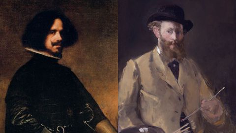 Autorretratos de Velázquez y Manet.